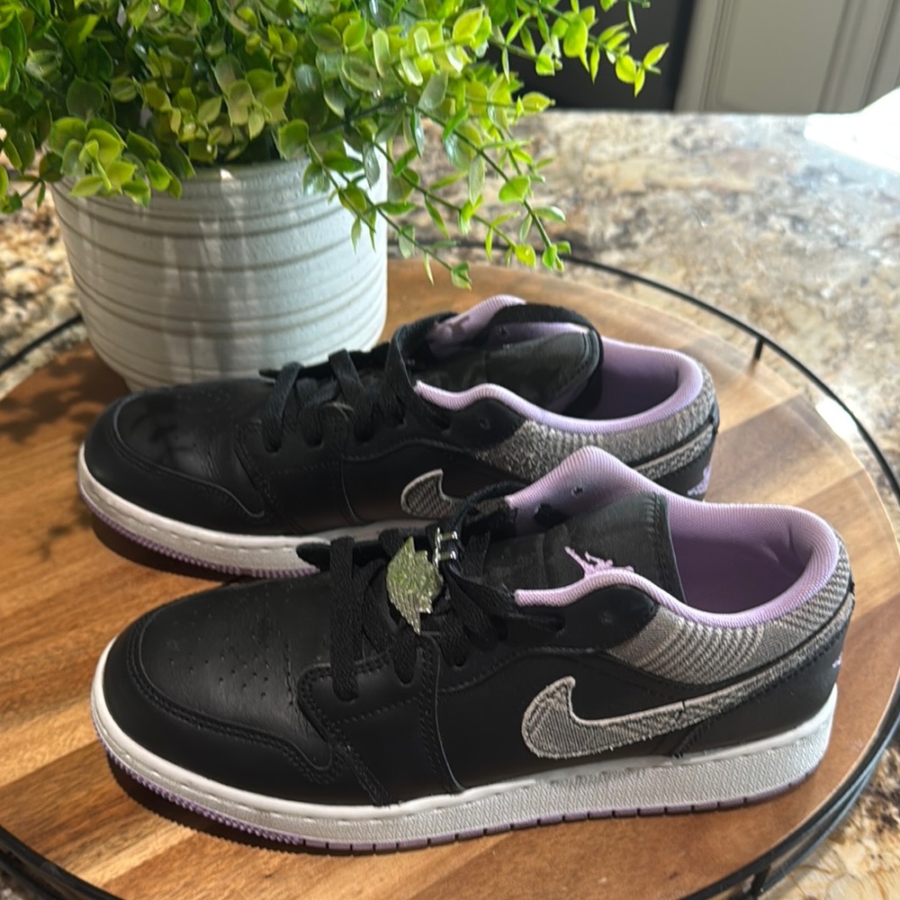 Jordan Sneakers with Black and Lavender Highlights
